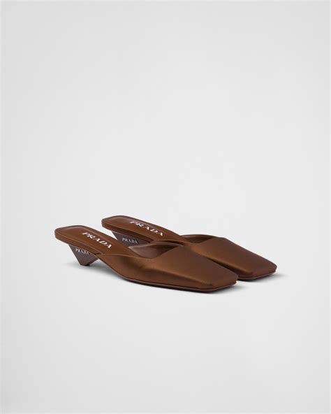 beige prada satin mules|prada mules sale.